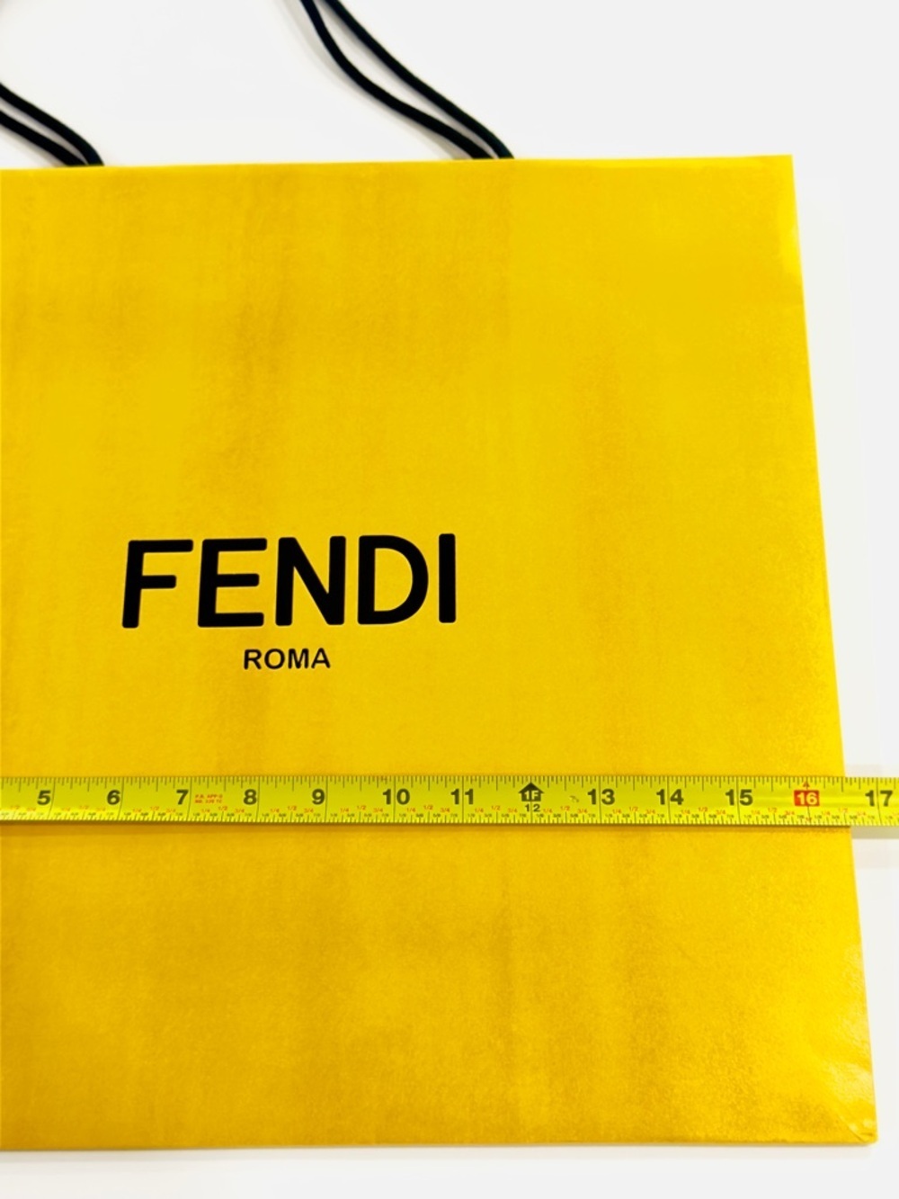 FENDI Roma Reusable Paper Shopping Gift Bag Yellow Size 15.5 “ By 16.5” - Picture 9 of 9